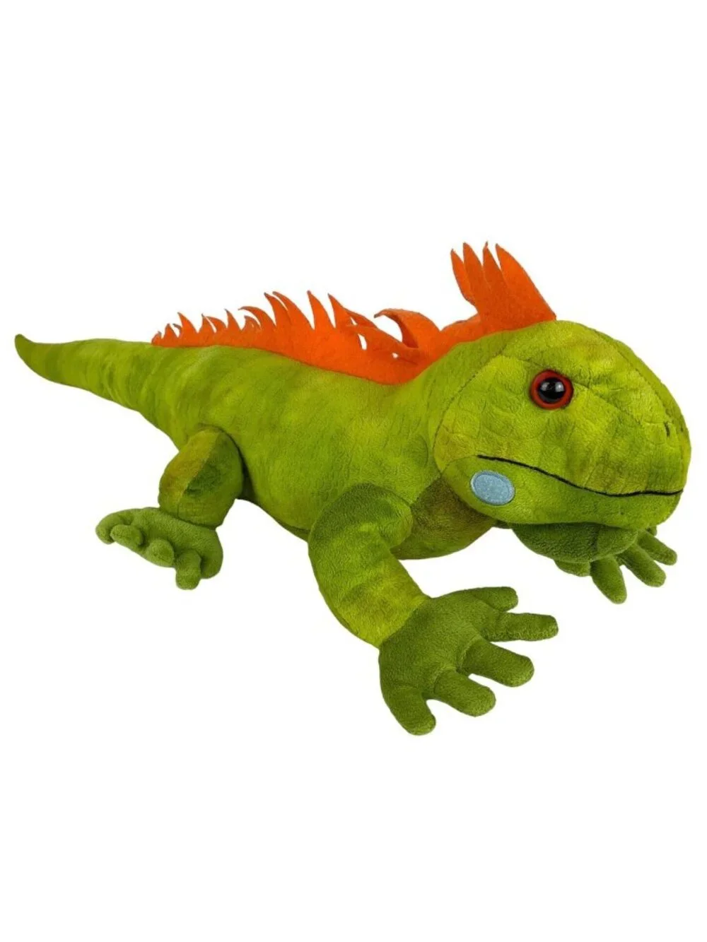 Wild Republic Iguana Plush Stuffed Animal Lizard Green Orange 24 inch